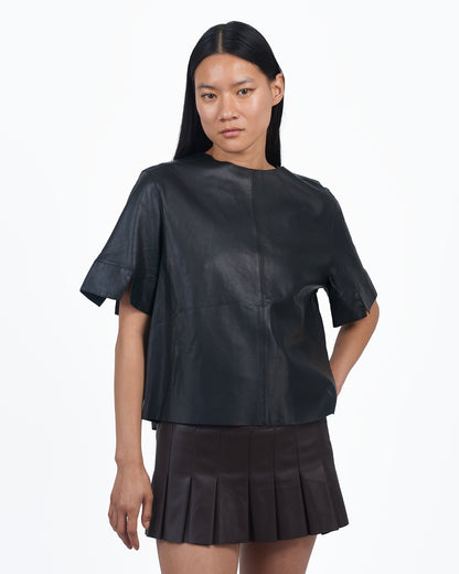 Giacca Lusso T-Shirt Leather Black