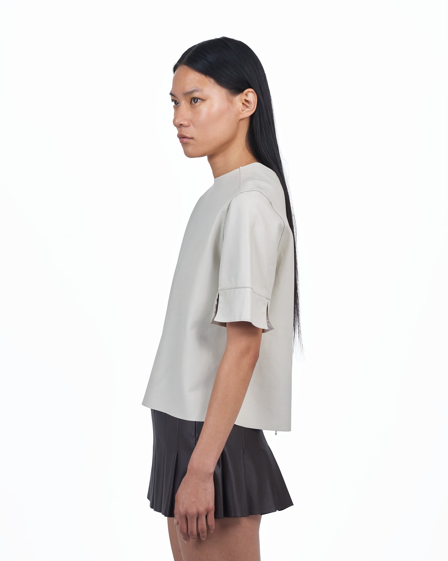 Giacca Lusso T-Shirt Leather Off White