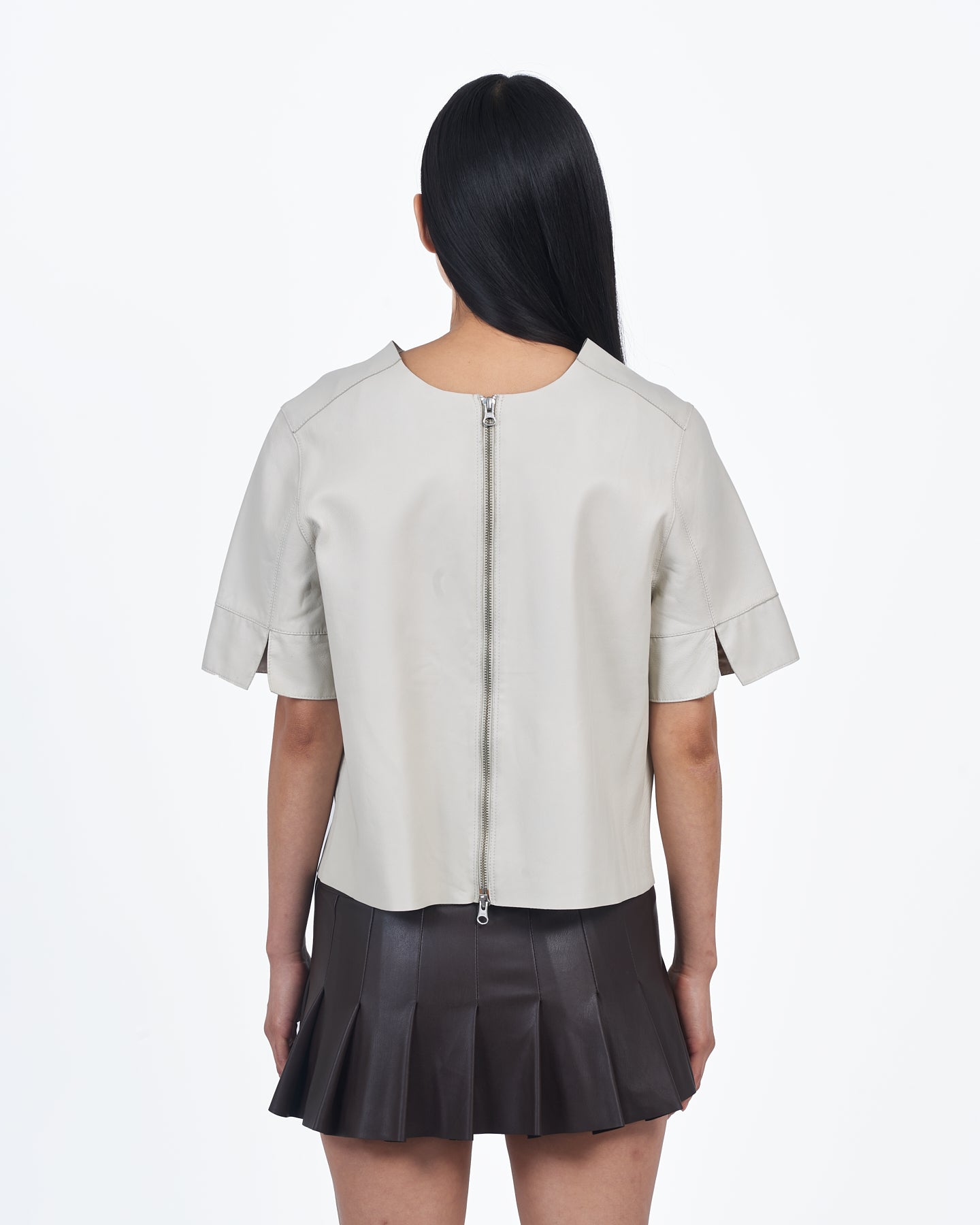 Giacca Lusso T-Shirt Leather Off White