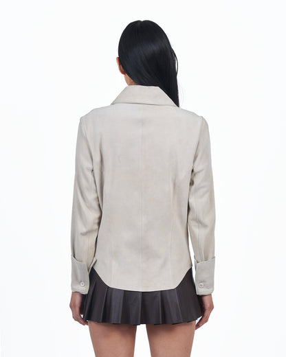 Giacca Lusso Anya Suede Blouse Blush