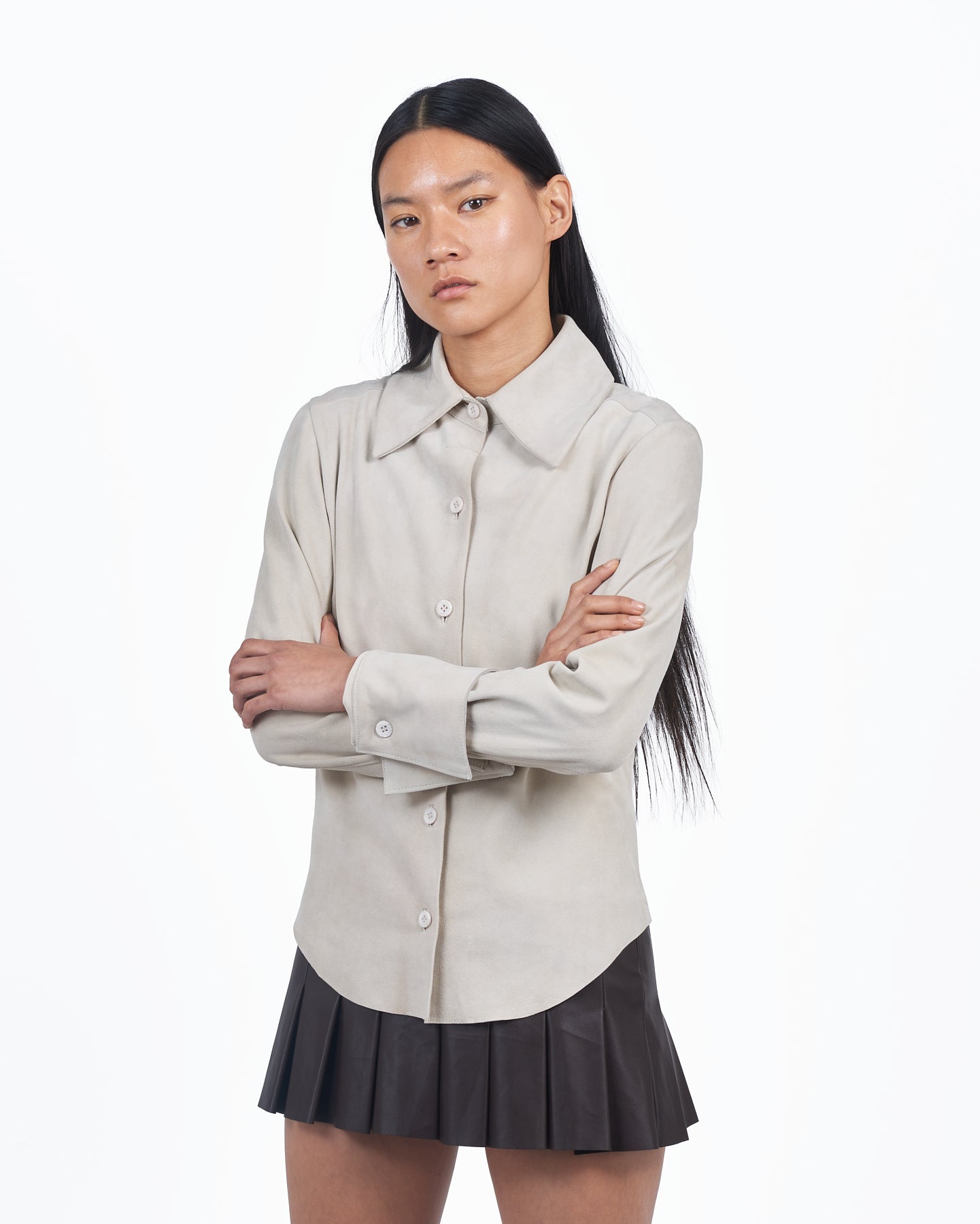 Giacca Lusso Anya Suede Blouse Blush