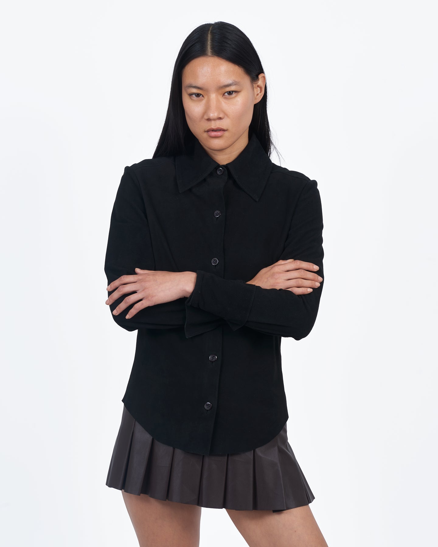Giacca Lusso Anya Suede Blouse Black