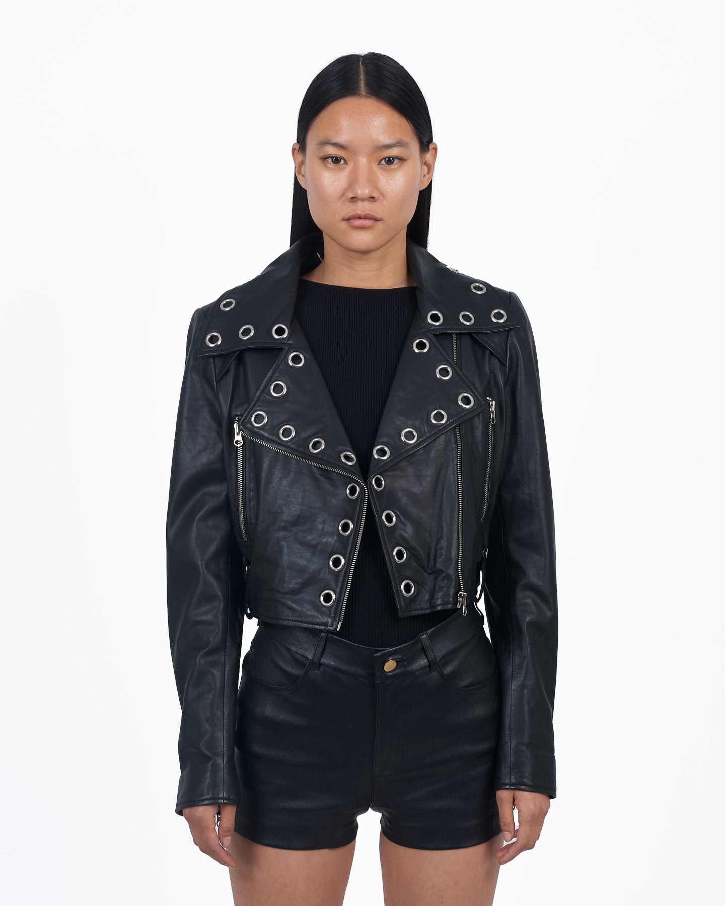 Giacca Lusso Grommet Moto Jacket Black