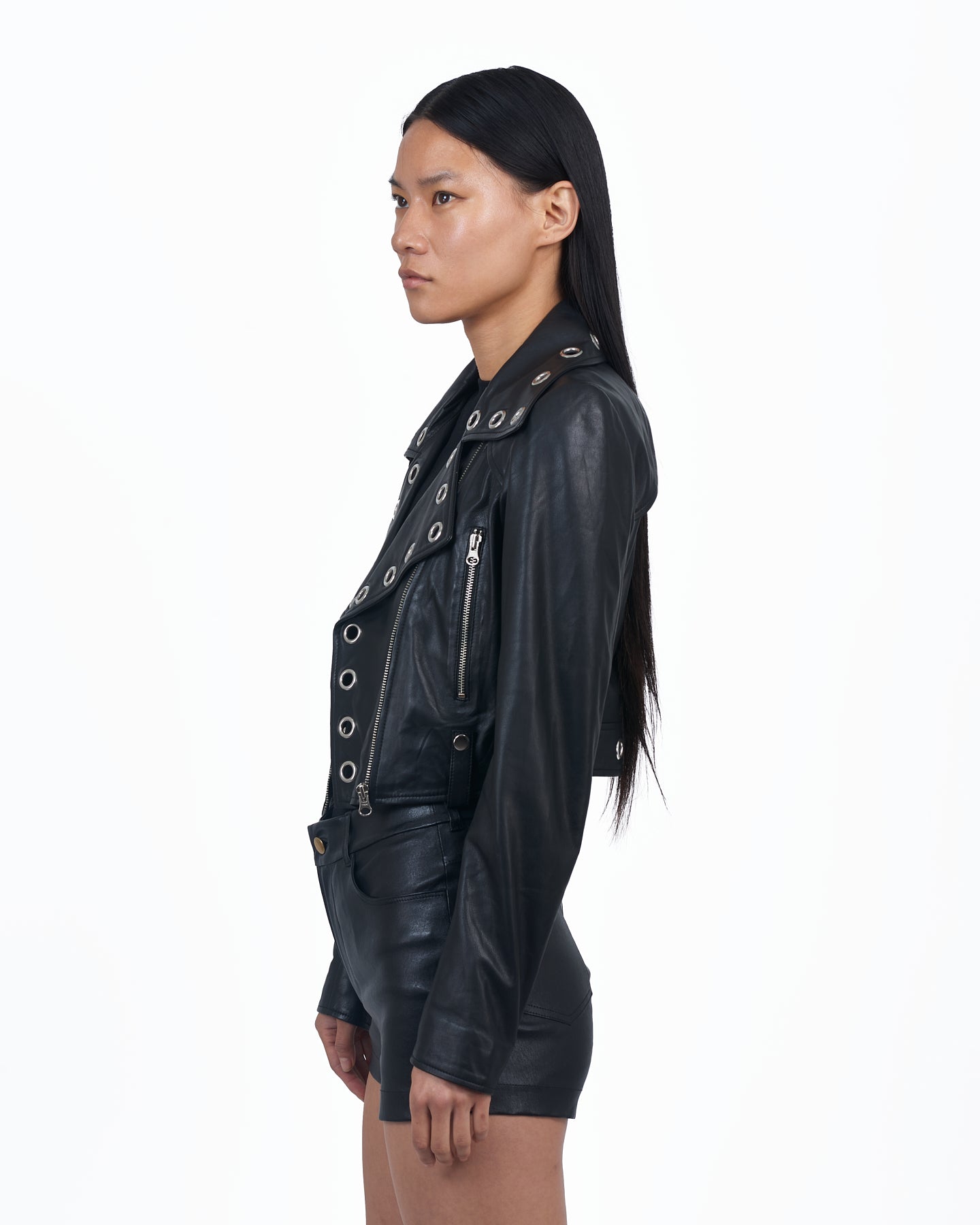 Giacca Lusso Grommet Moto Jacket Black