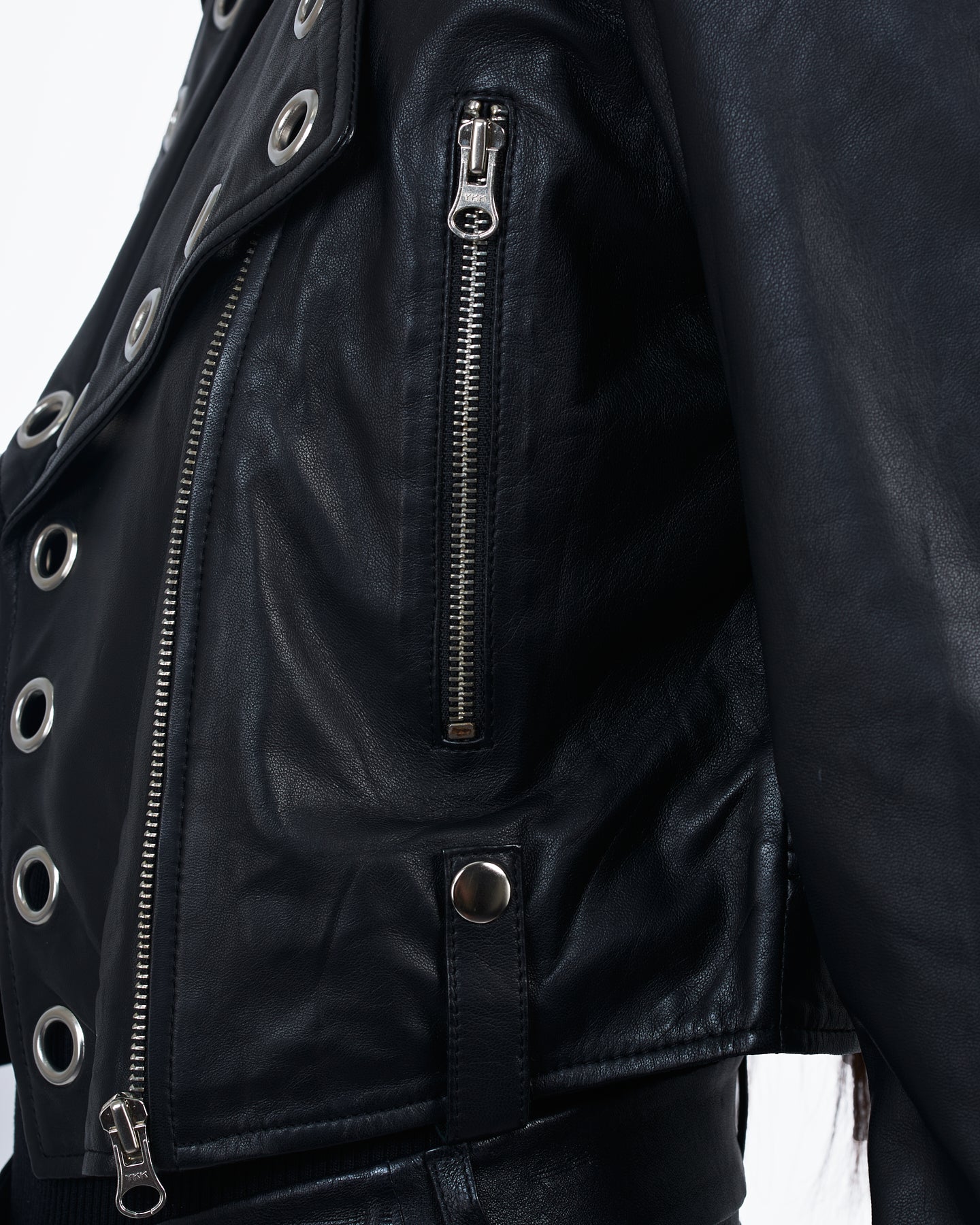 Giacca Lusso Grommet Moto Jacket Black