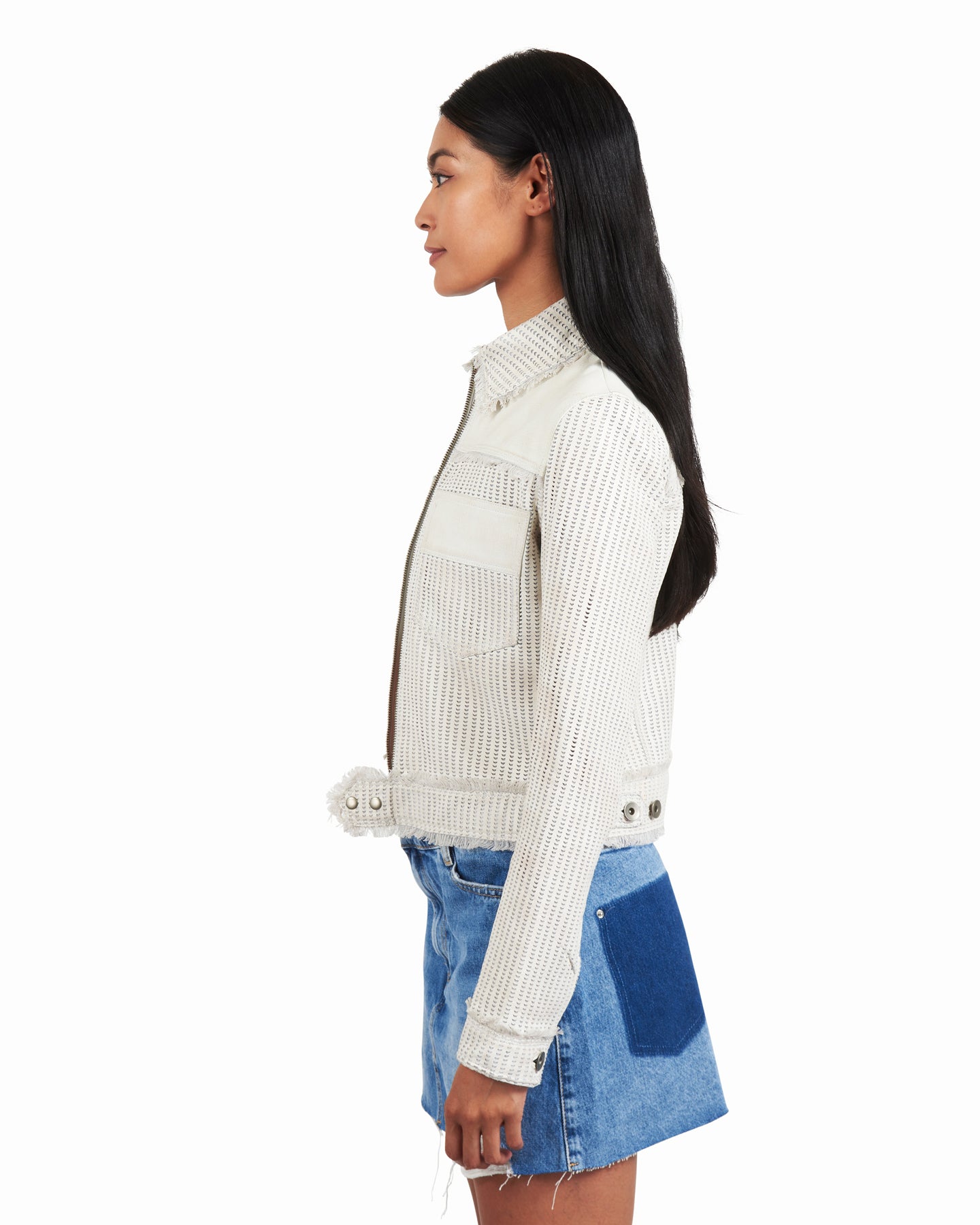 Hayden Perforated Vintage Leather Coconut