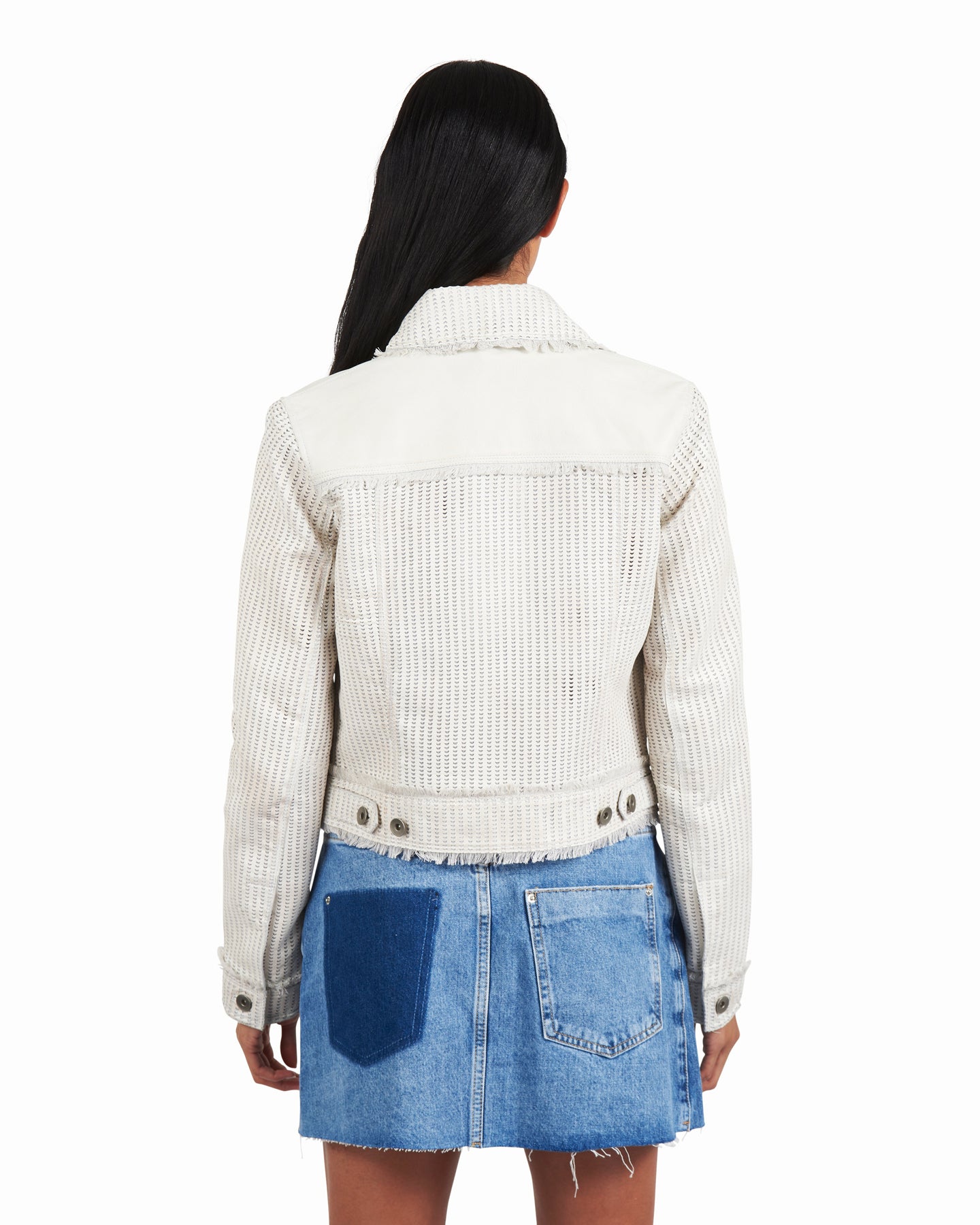 Hayden Perforated Vintage Leather Coconut