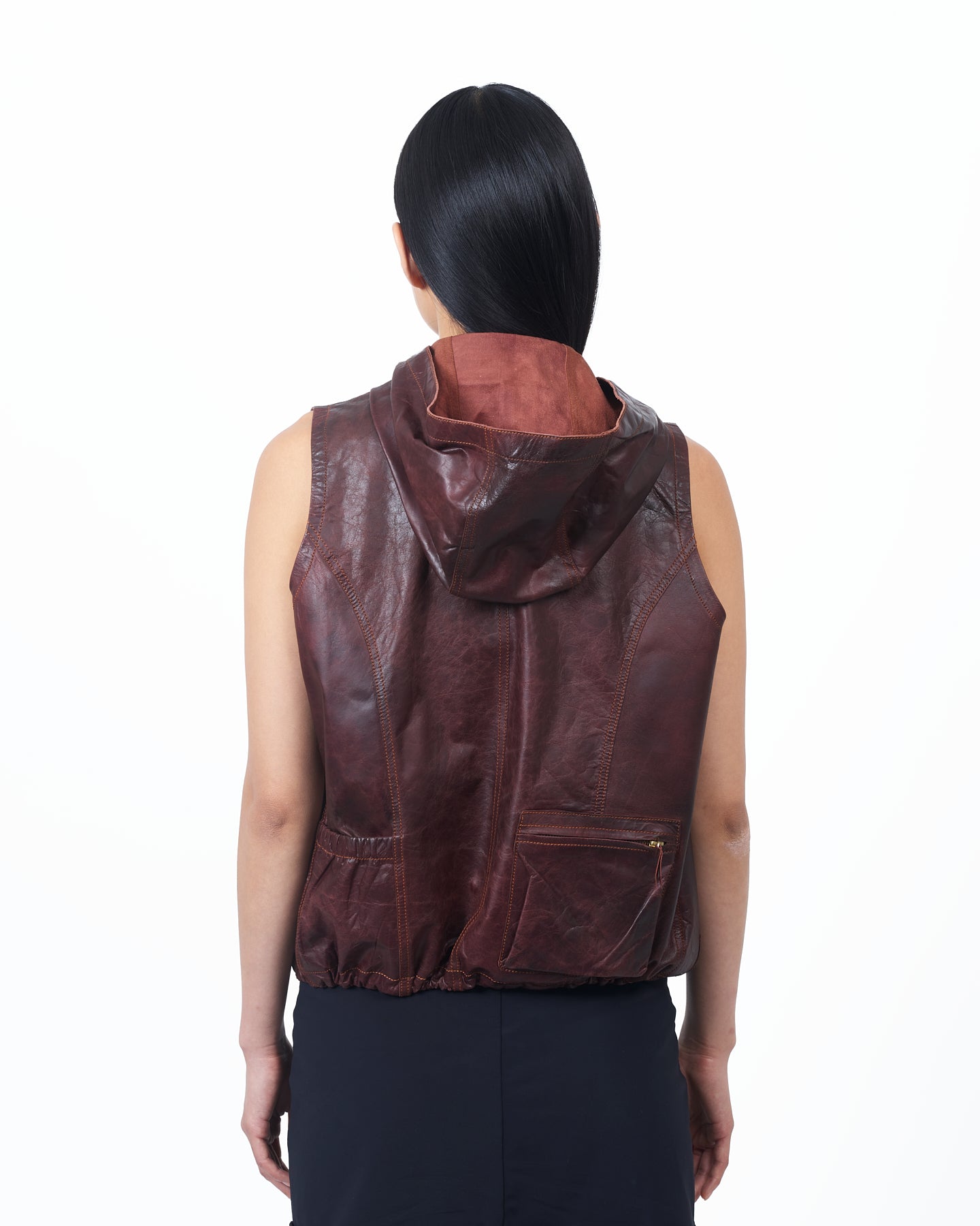 Jakett Greta Veg Dye Leather Vest Port