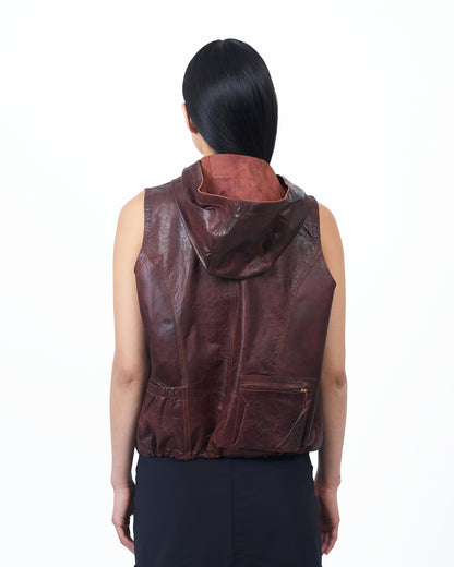 Jakett Greta Veg Dye Leather Vest Port