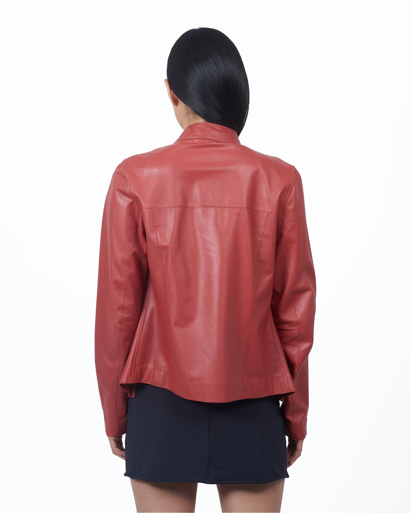 Jakett Quinn Luxe Touch Leather Jacket Habanero