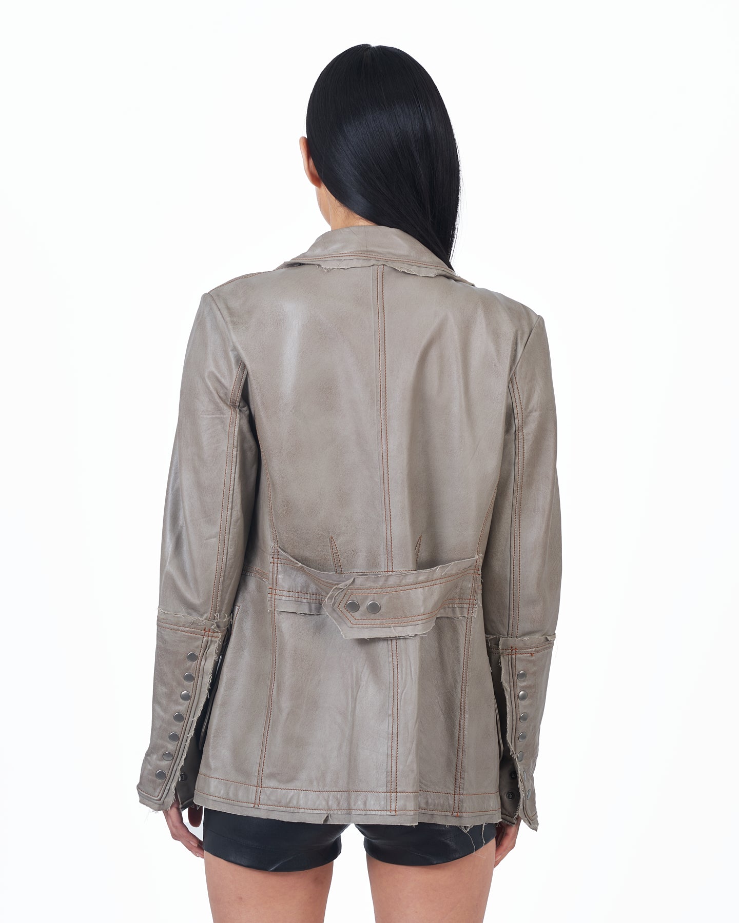 Meryl Vintage Leather Jacket Thunder – jakett