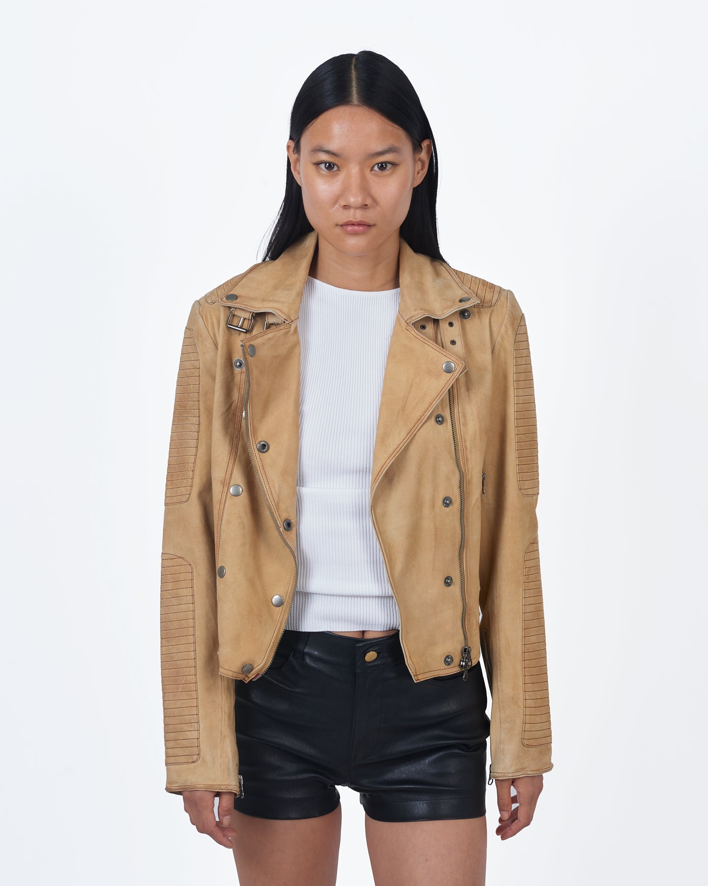 Jakett Harley Waxed Suede Leather Jacket Chami