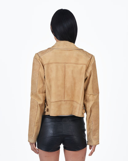 Harley Waxed Suede Leather Jacket Chamois