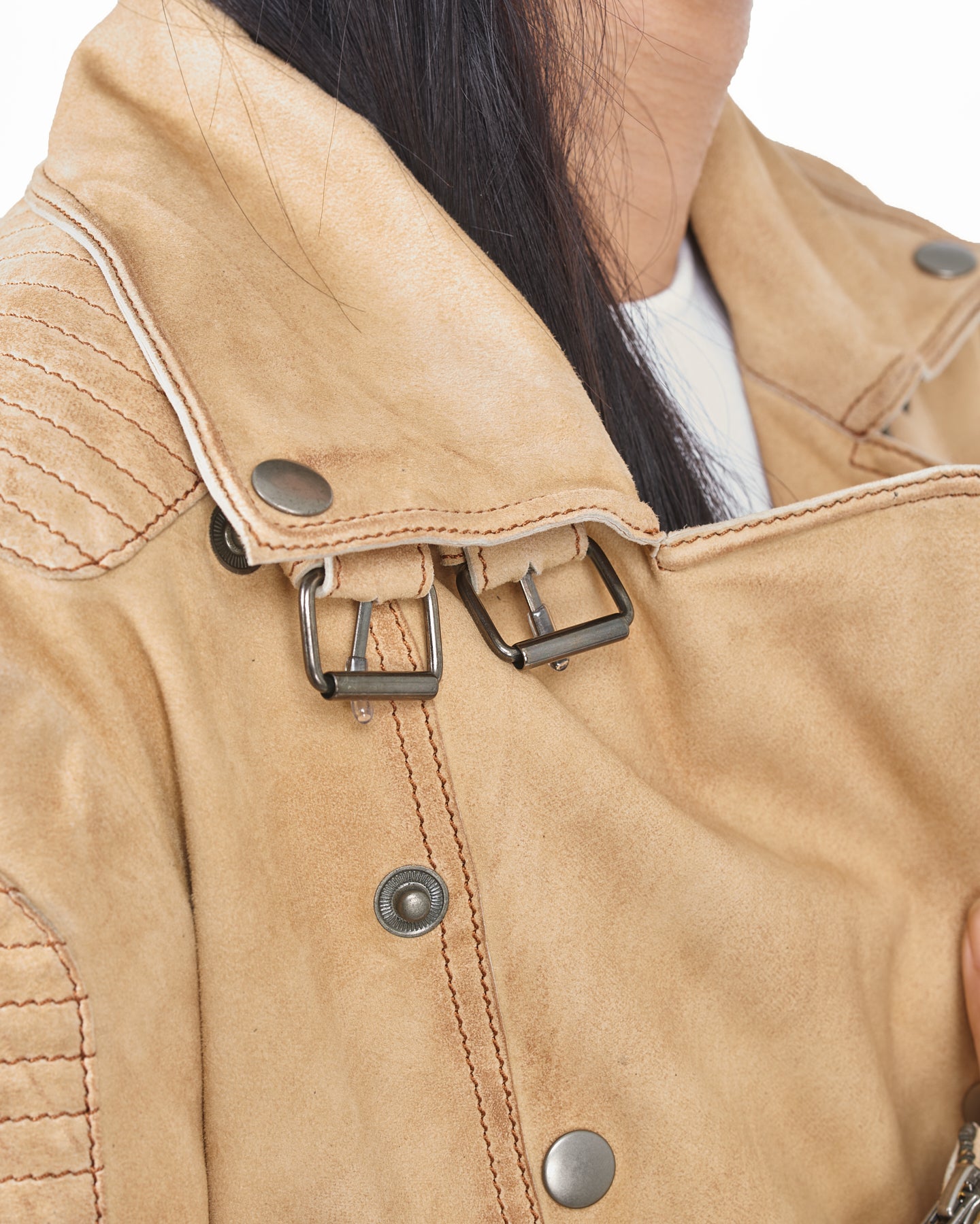 Jakett Harley Waxed Suede Leather Jacket Chami