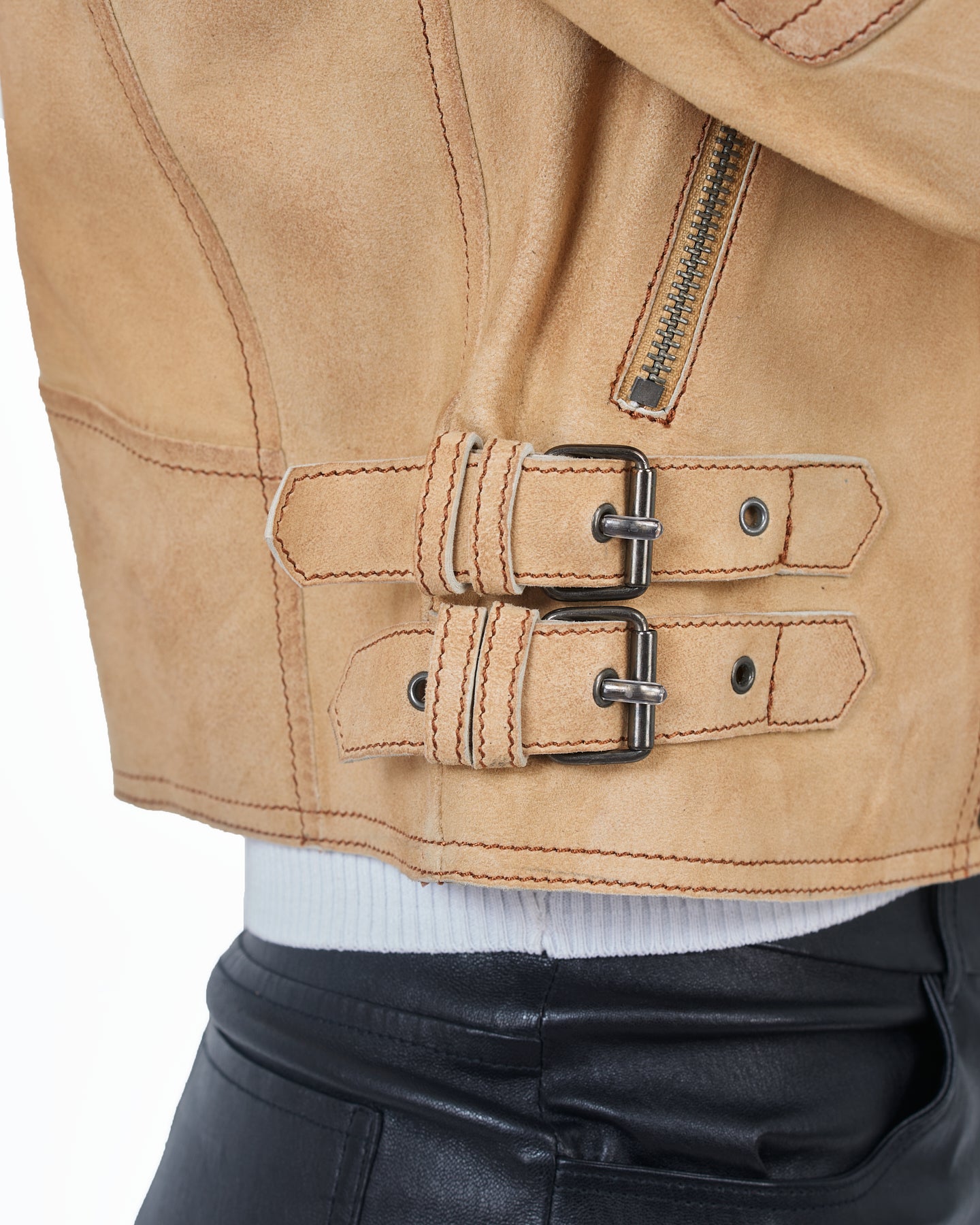 Jakett Harley Waxed Suede Leather Jacket Chami