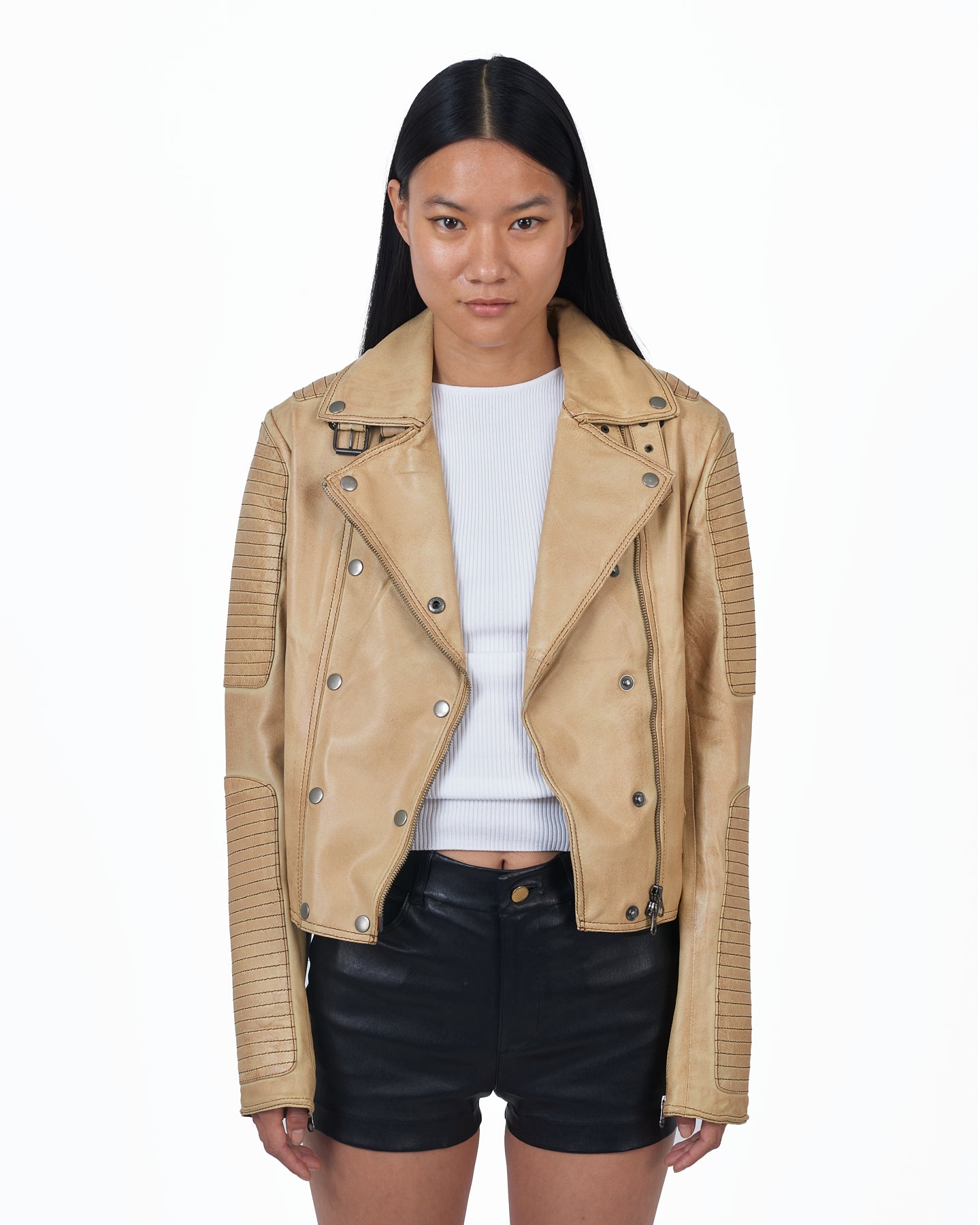 Jakett Harley Vegtable Dye Leather Jacket Sand