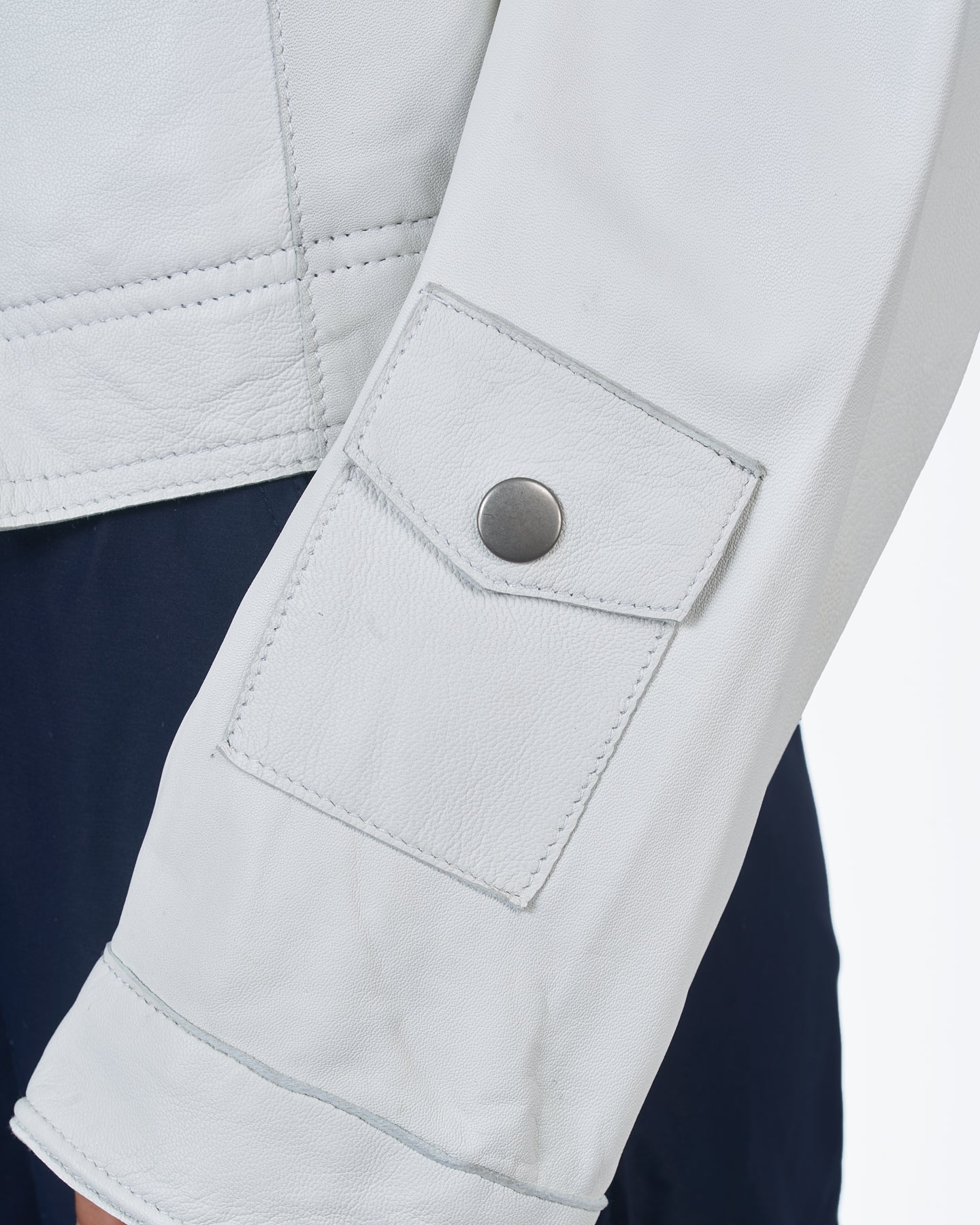 Jakett Josey Vintage Leather Jacket White – jakett