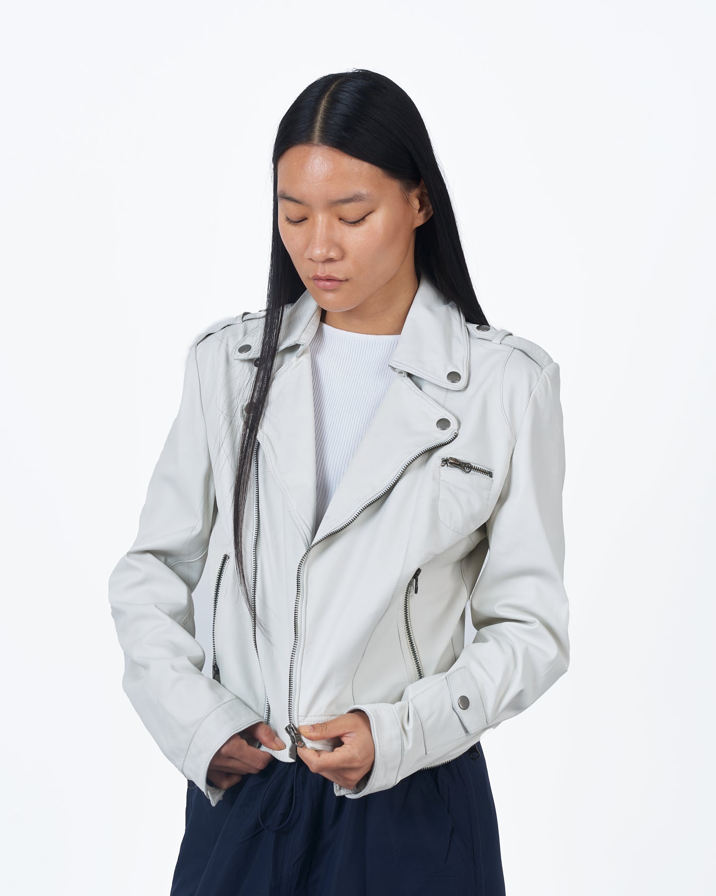 Vintage jakett Josey Jakett Leather – Jacket White