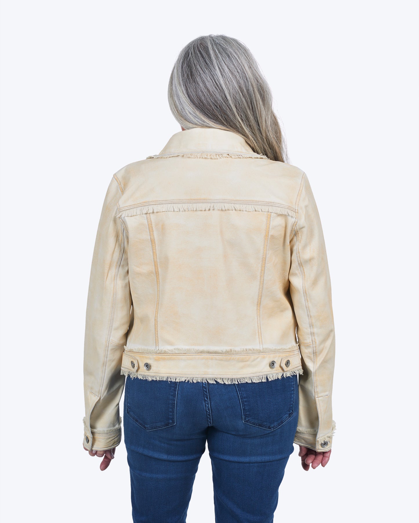 Jakett Natalie Veg Dye Leather Jacket Vintage Gold