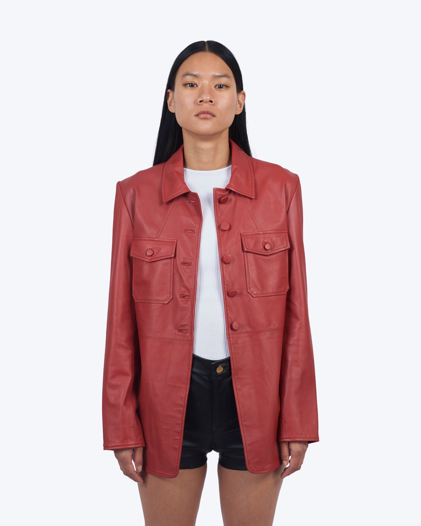 Jakett Sloane Luxe Leather Jacket Habañero