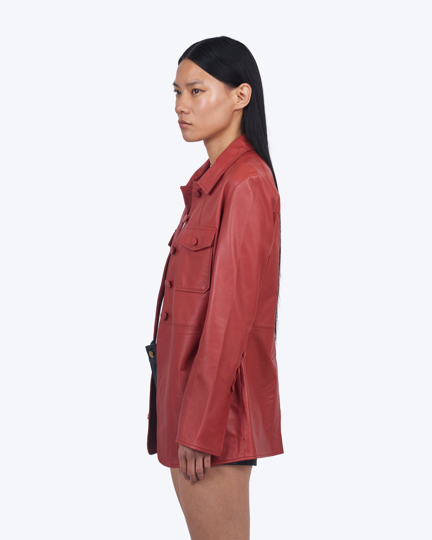 Jakett Sloane Luxe Leather Jacket Habañero