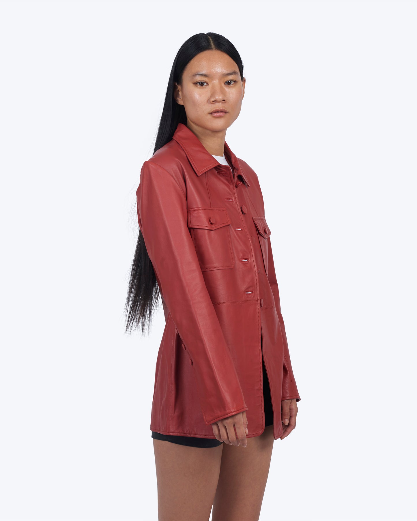 Jakett Sloane Luxe Leather Jacket Habañero