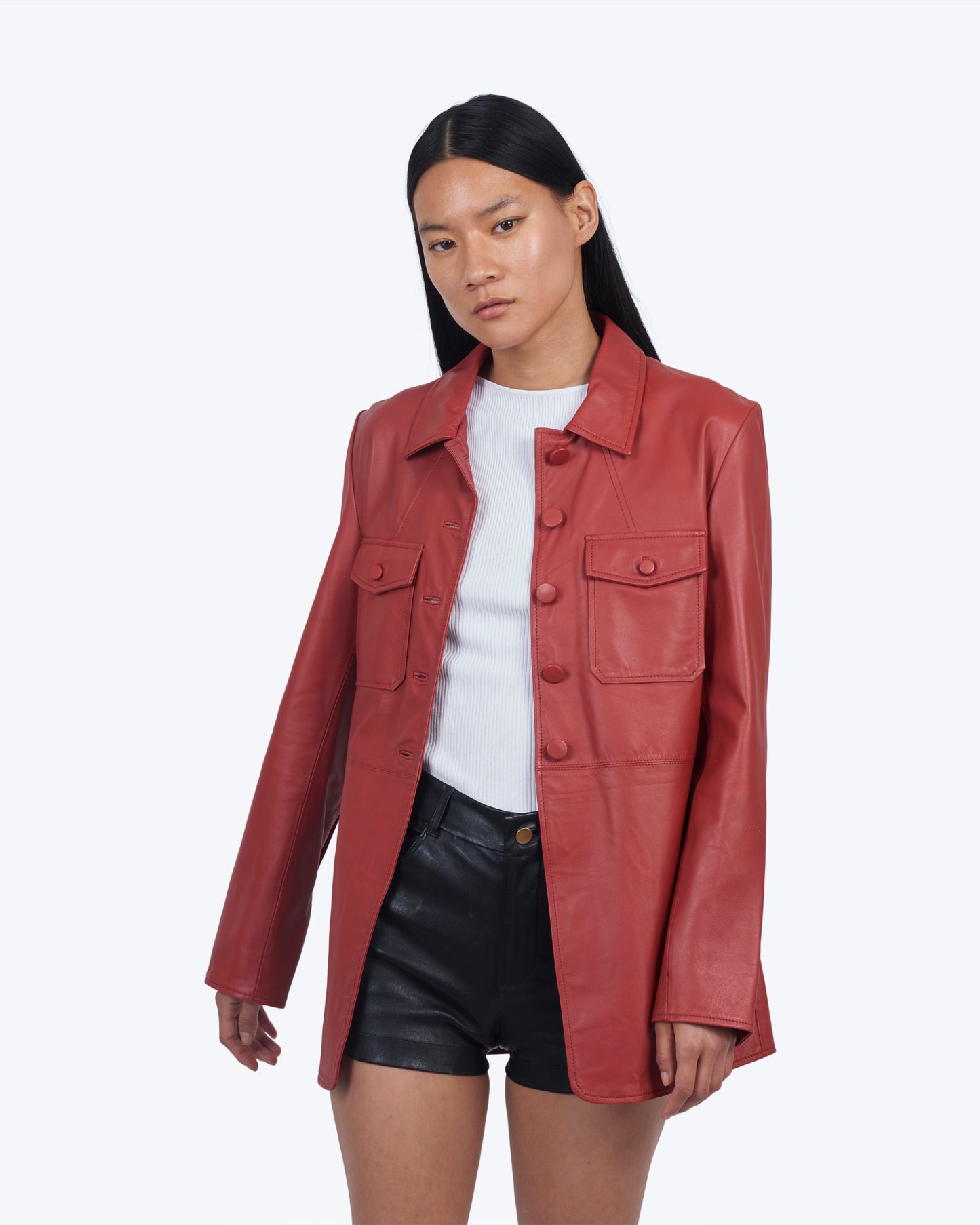 Jakett Sloane Luxe Leather Jacket Habañero