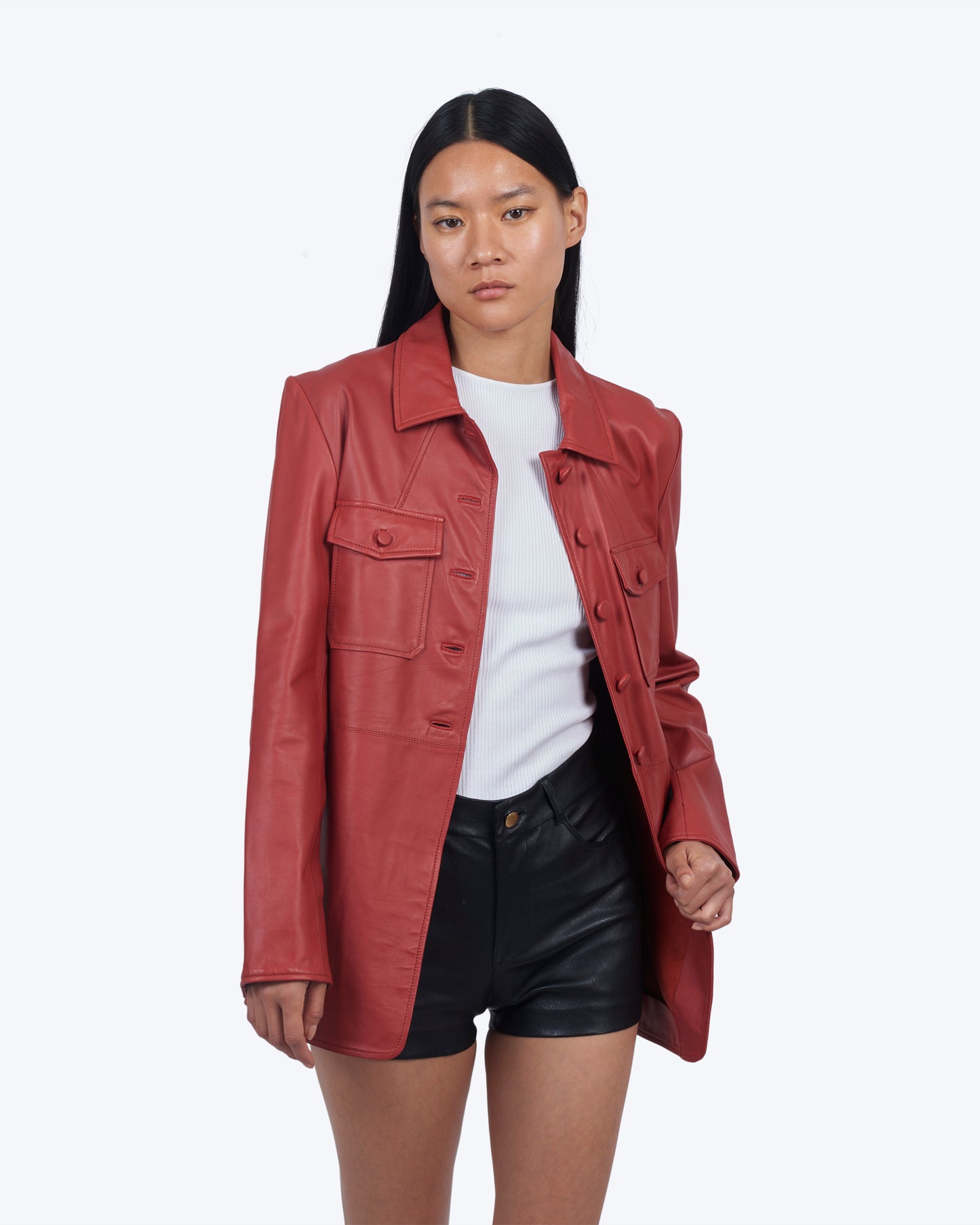 Jakett Sloane Luxe Leather Jacket Habañero