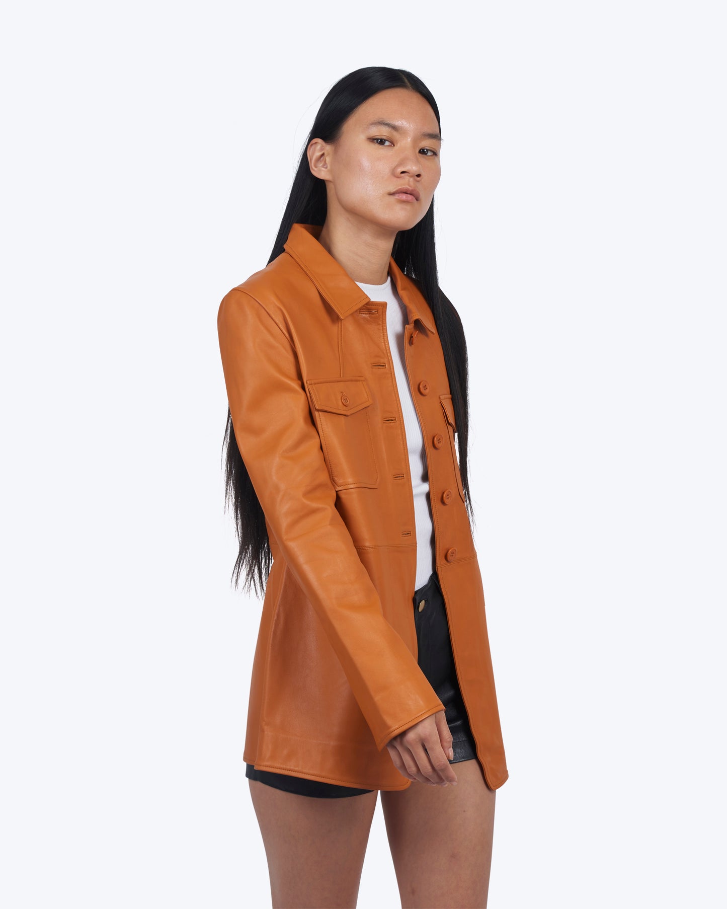 Jakett Sloane Luxe Leather Jacket Burnt Orange