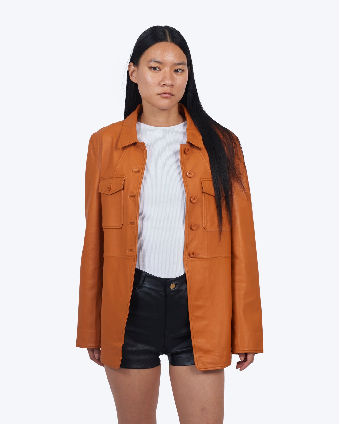 Jakett Sloane Luxe Leather Jacket Burnt Orange