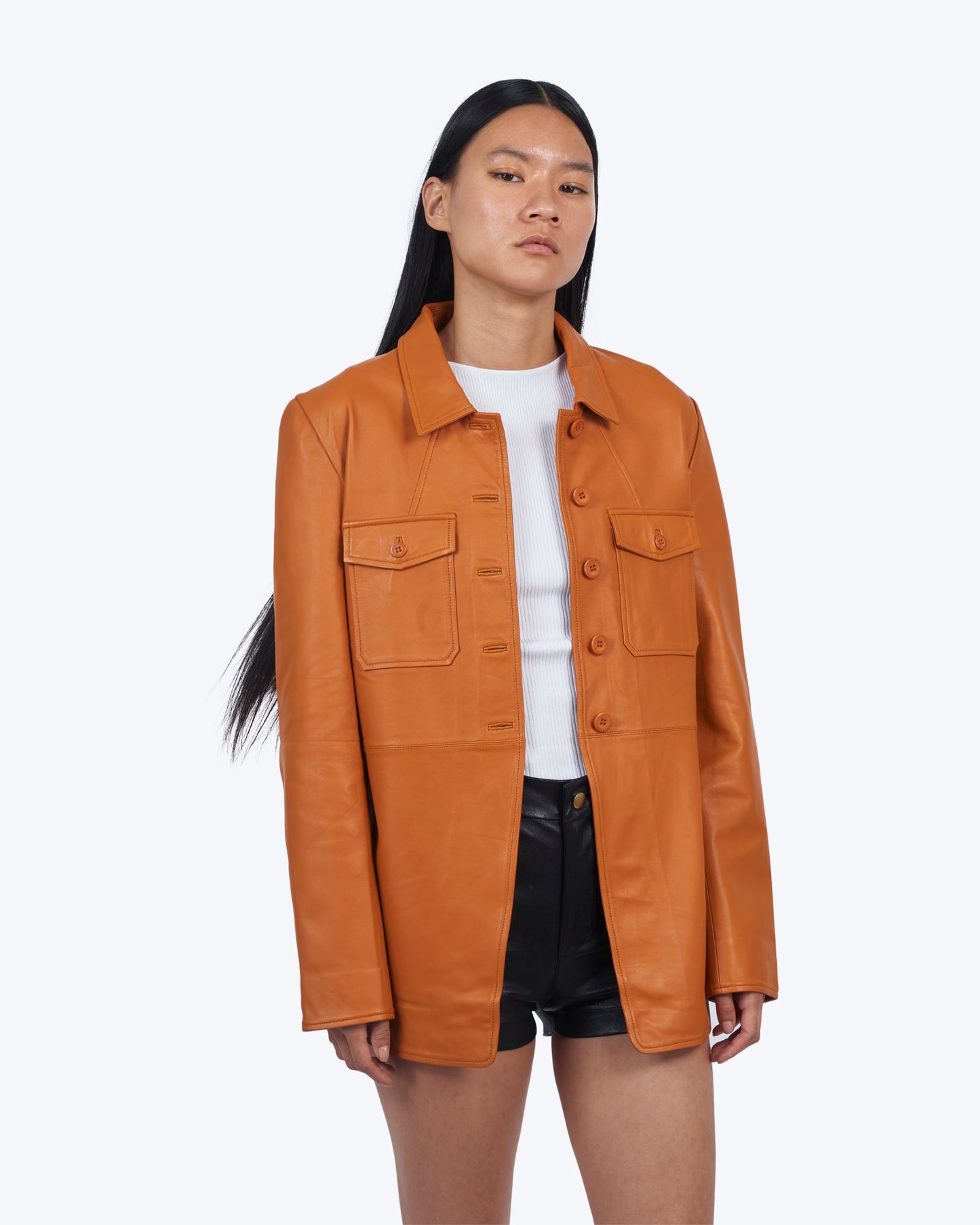 Jakett Sloane Luxe Leather Jacket Burnt Orange