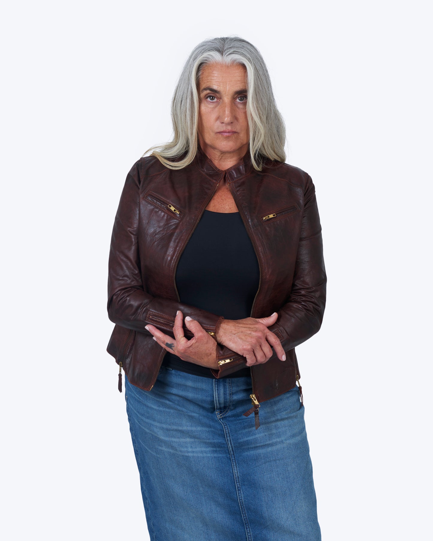 Jakett Quinn Luxe Leather Jacket Port