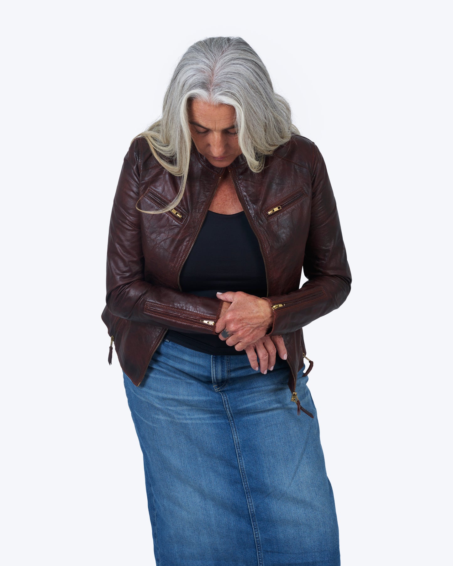 Jakett Quinn Luxe Leather Jacket Port