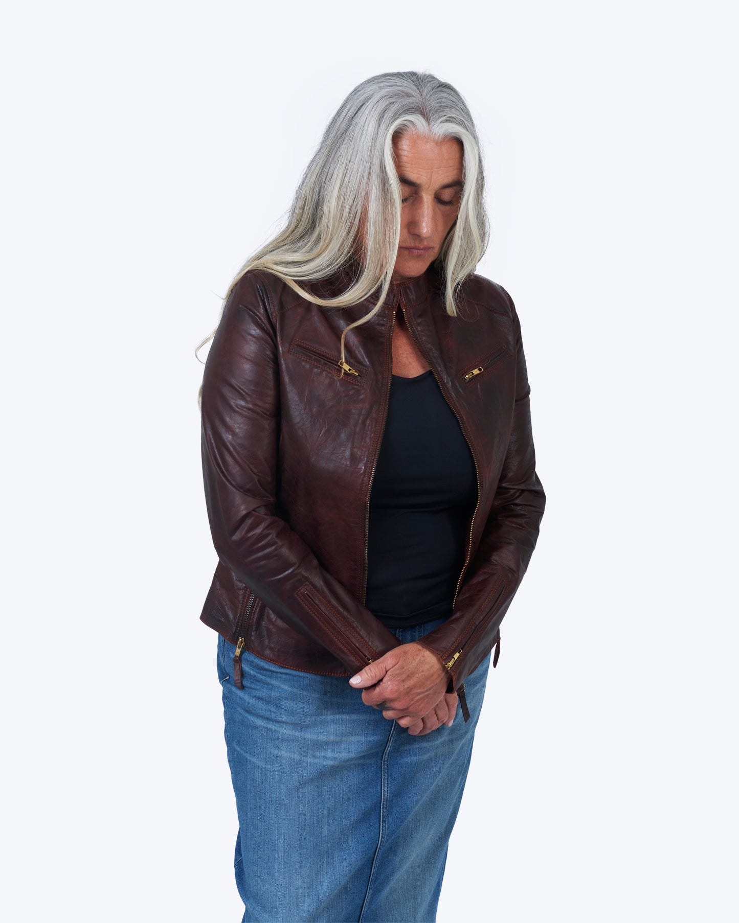 Jakett Quinn Luxe Leather Jacket Port