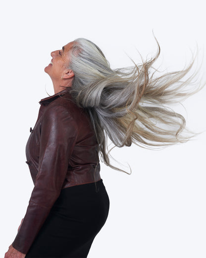 Jakett Simone Veg Dye Leather Jacket Port