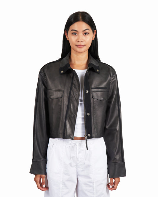 Toni Patina Leather Jacket Black