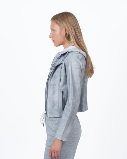 JKT Molly Patina Leather Jacket Steel