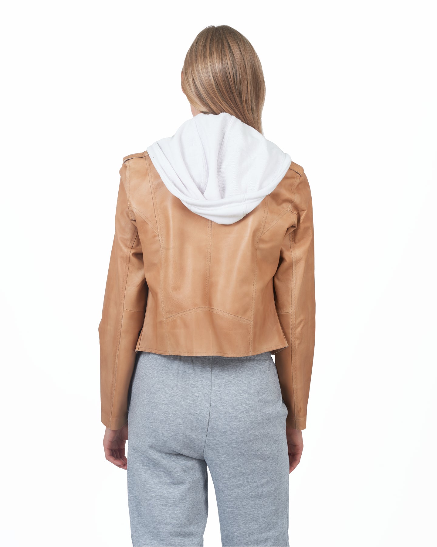 JKT Molly Patina Leather Jacket Au Lait