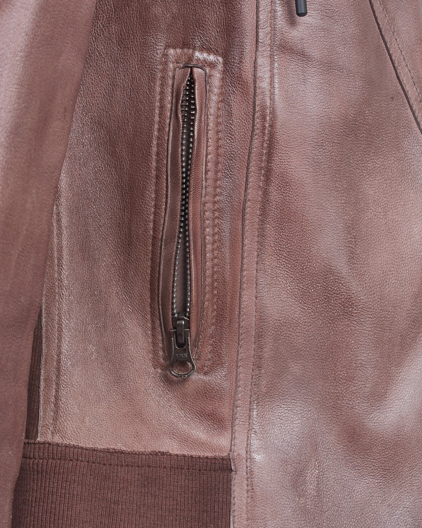 JKT Hannah Patina Leather Jacket Bark