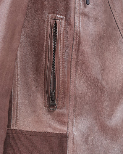 JKT Hannah Patina Leather Jacket Bark