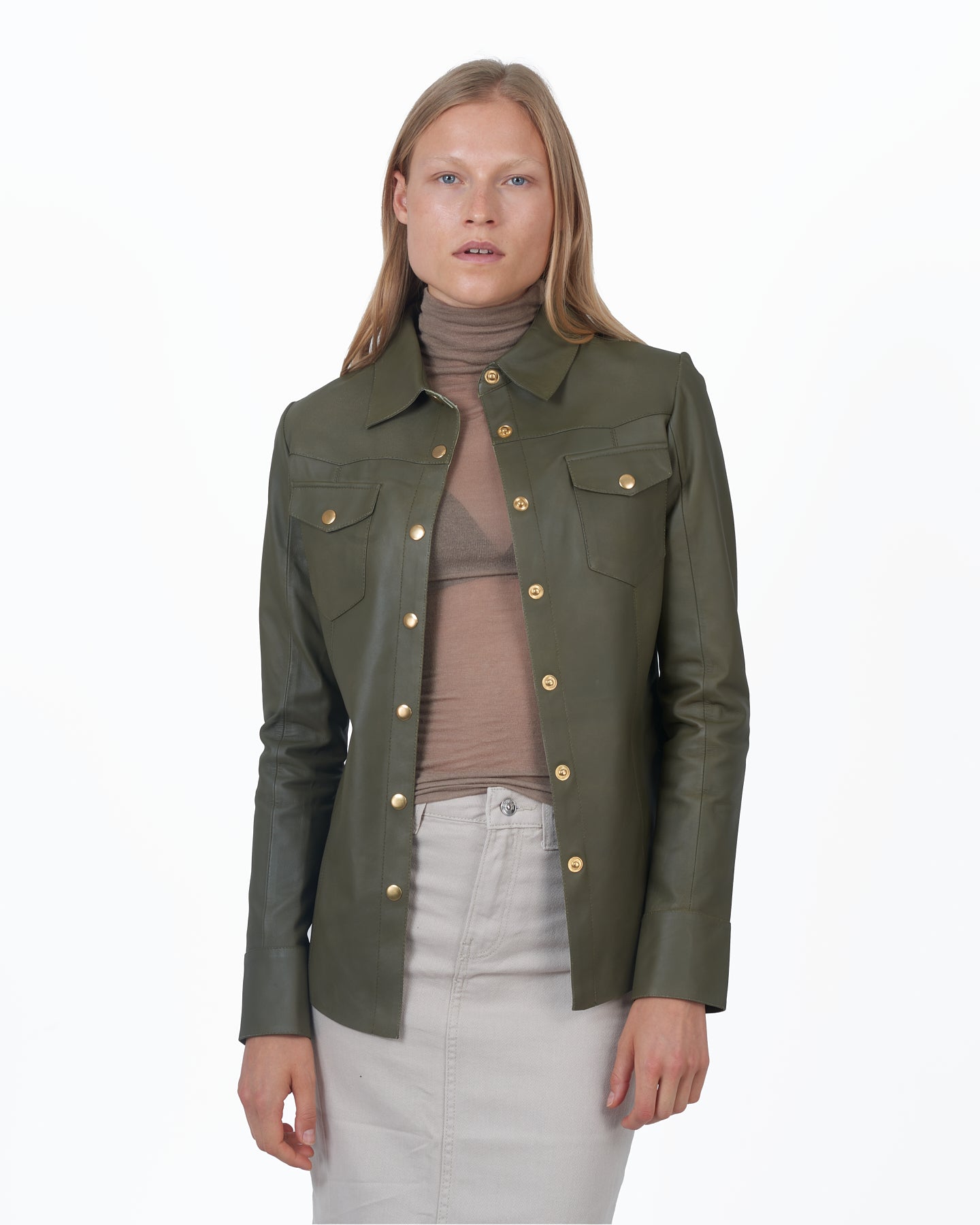JKT Robin Matte Leather Jacket Jalapeno