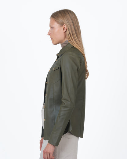 JKT Robin Matte Leather Jacket Jalapeno