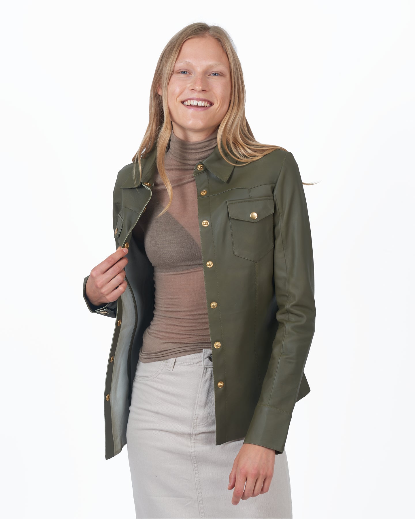 JKT Robin Matte Leather Jacket Jalapeno