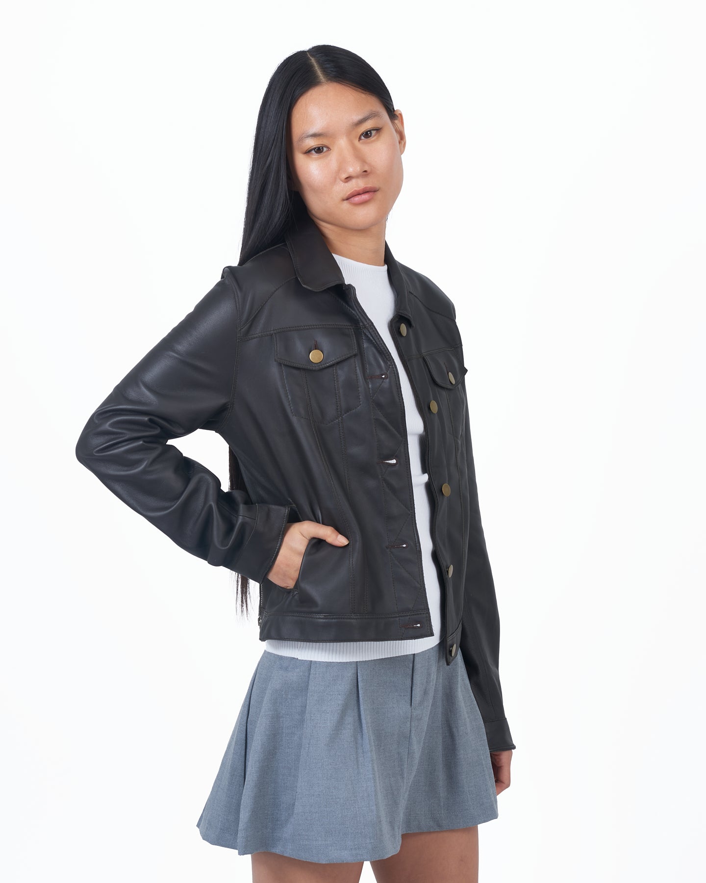 JKT Alexa Burnished Leather Chocolate