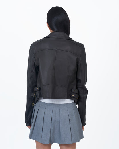 Harley Burnished Leather Jacket Chocolate
