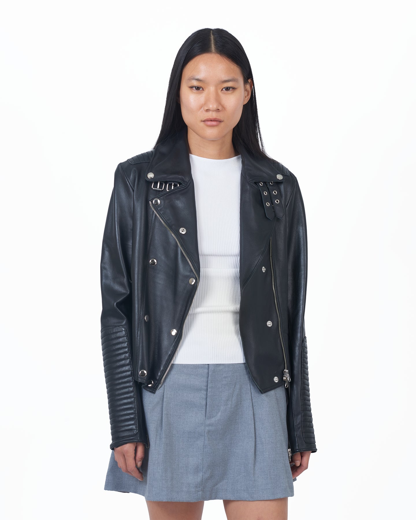 JKT Harley Burnished Leather Jacket Black