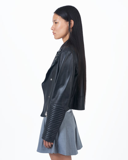 JKT Harley Burnished Leather Jacket Black