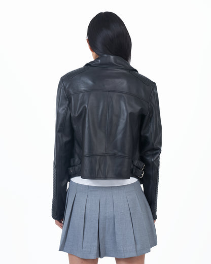 JKT Harley Burnished Leather Jacket Black