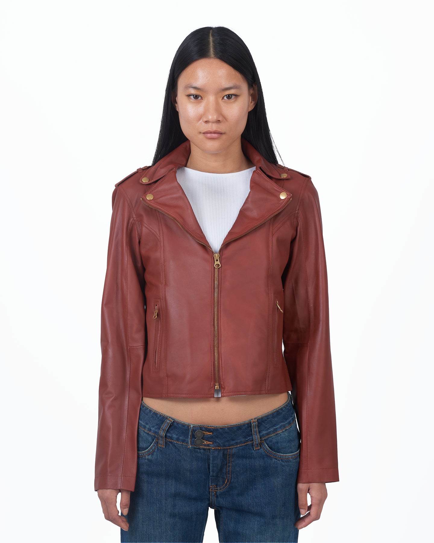JKT Millie Matte Leather Jacket Salsa
