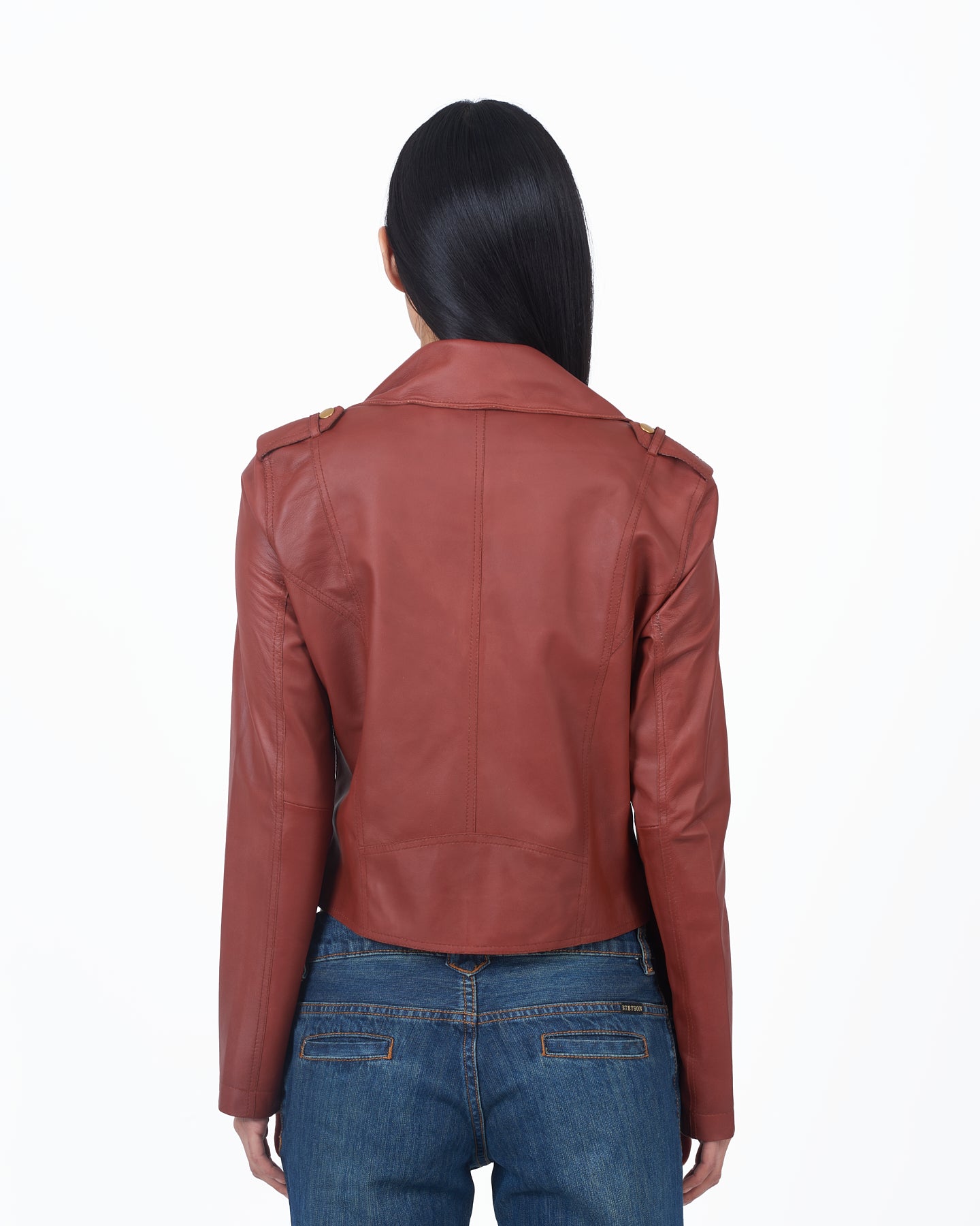 JKT Millie Matte Leather Jacket Salsa